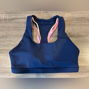 Fabletics Women’s Navy Medium Support Padded Sports Bra - Est. M